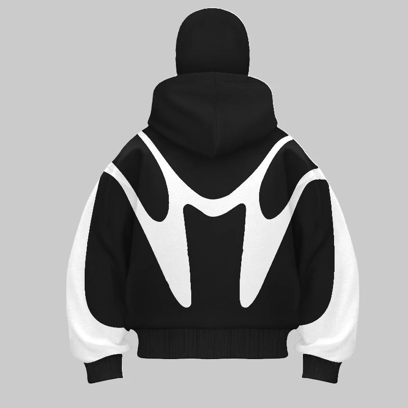 Bunte Hip Hop Hoodie mit Maske