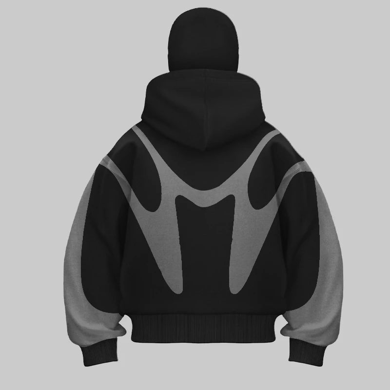 Bunte Hip Hop Hoodie mit Maske